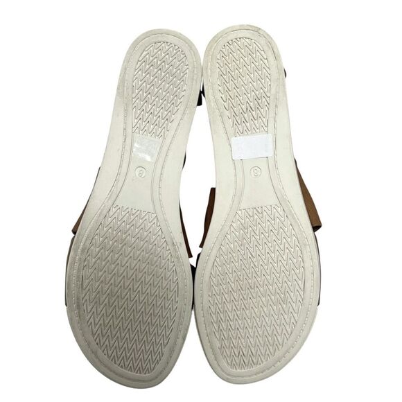 Eileen Fisher Sport Tumbled Leather Sneaker Sandals Honey Crisscross Straps 8 US - Picture 9 of 11